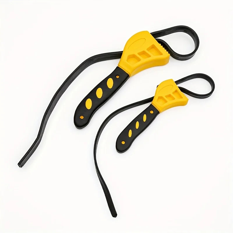 6-Inch Belt Wrench Oil Filter Puller: Adjustable Strap Spanner Chain Opener - Disassembly Tool