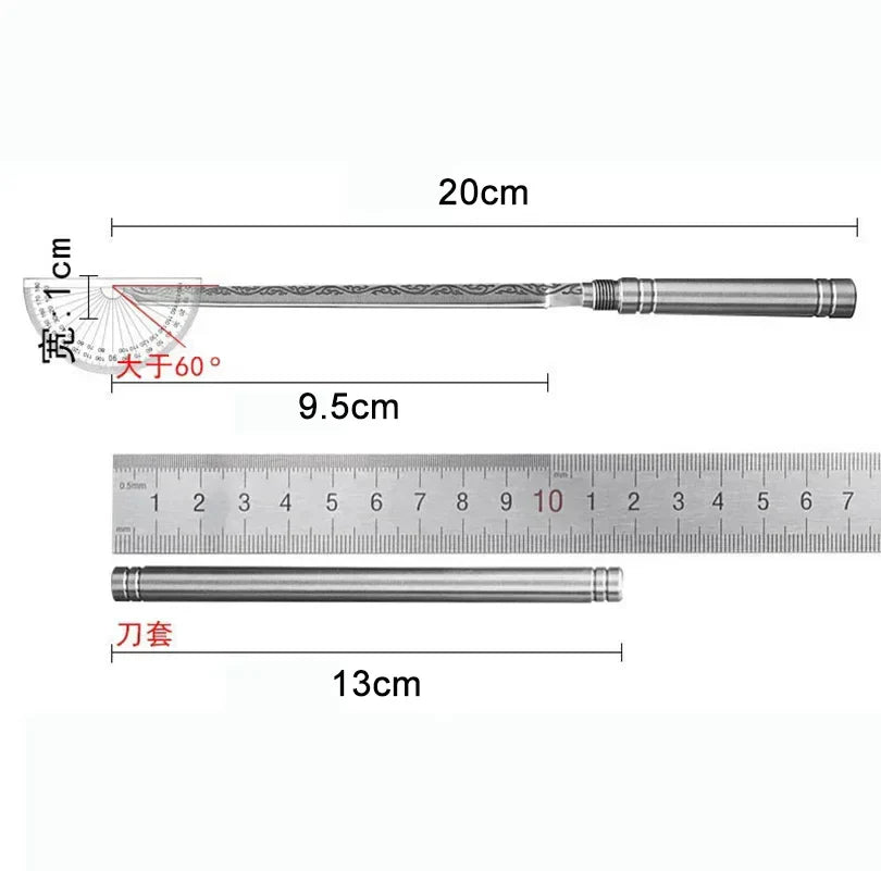 All-Steel Bully Stick Fruit & Tea Knife - Home & Outdoor Steak Knife, Camping Tool