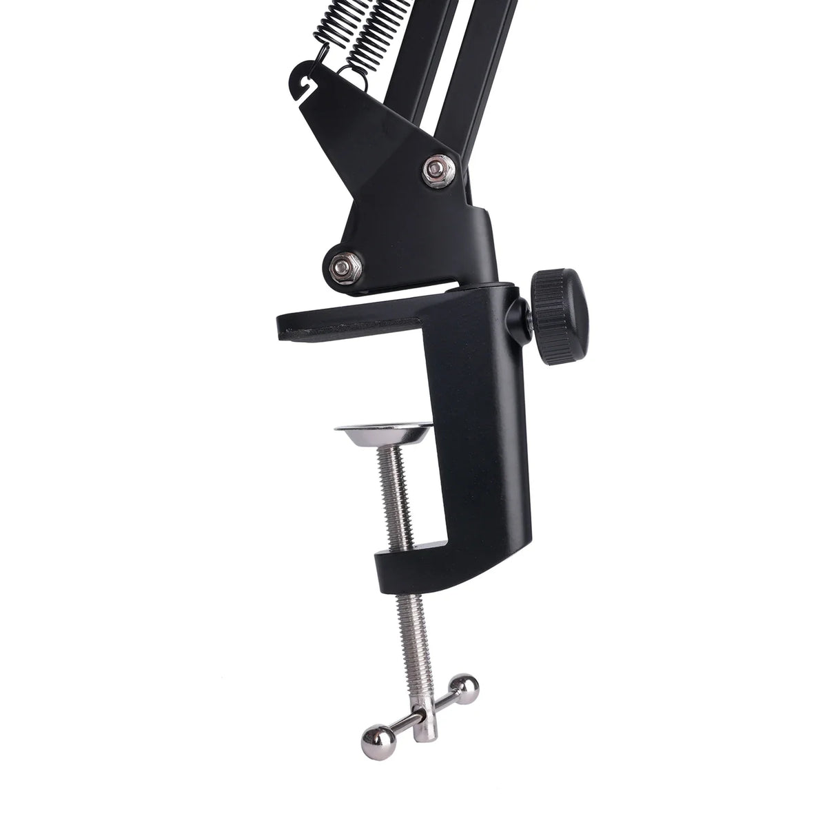 Extendable Microphone Boom Arm Stand - Suspension Scissor Arm with Mic Clip & Table Mount Clamp