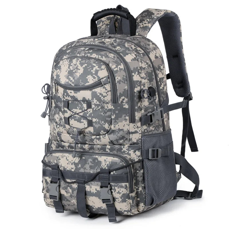 USB Tactical Climbing Backpack – Large Capacity Outdoor Travel, Camping & Laptop Rucksack for Men