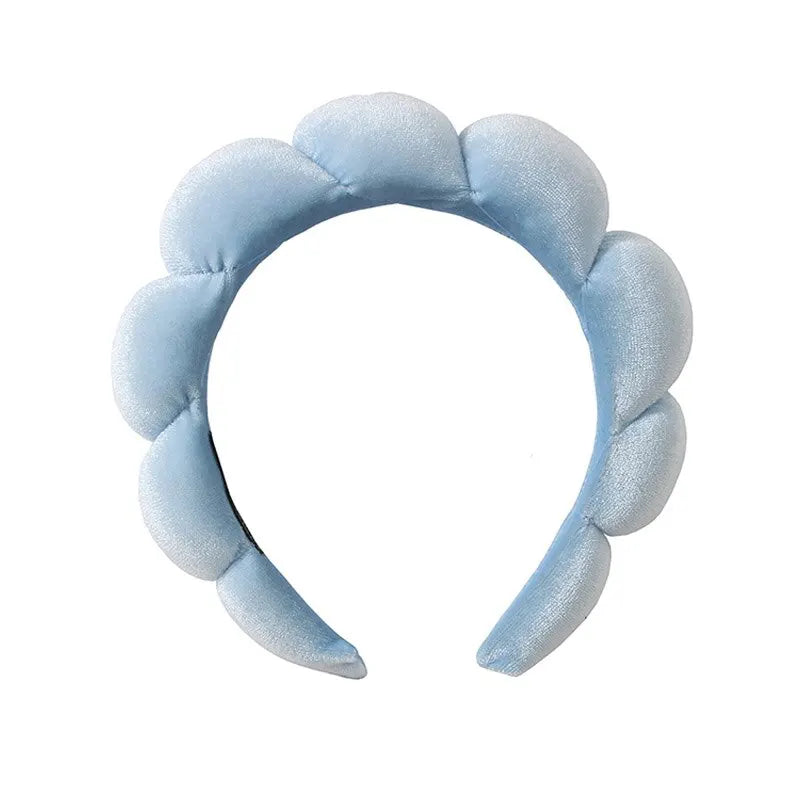 Sponge Headband for Women & Girls - Puffy Hair Band, Bubble Terry Cloth Makeup & Spa Accessory, Retro Hairwear