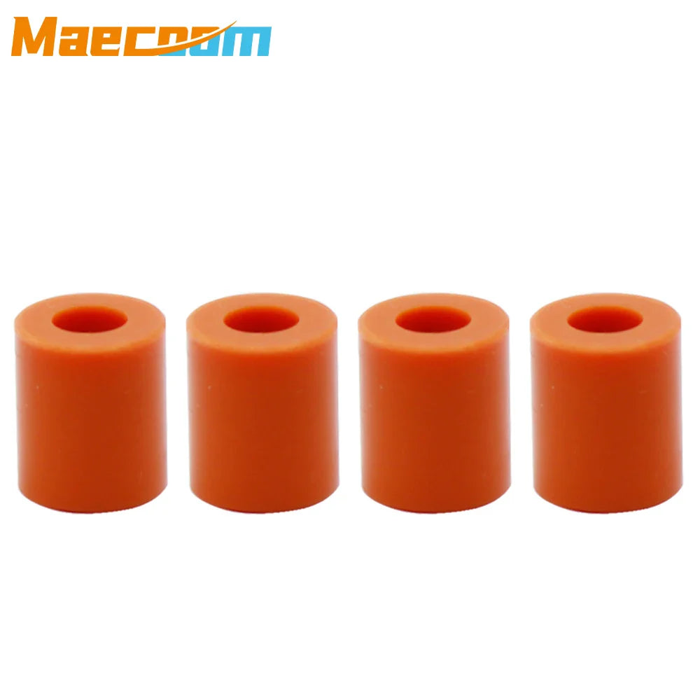 3D Printer Hot Bed Leveling Silicone Spacer Set – High Temperature Solid Column Parts Kit (3 Long + 1 Short) for CR-10/CR-10S/Ender-3 Repair & Upgrade Accessories