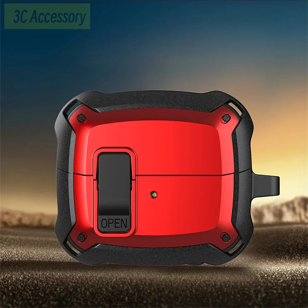 Military-Grade Shockproof Case for Samsung Galaxy Buds 3/3 Pro β Secure Lock Protective Cover for Men