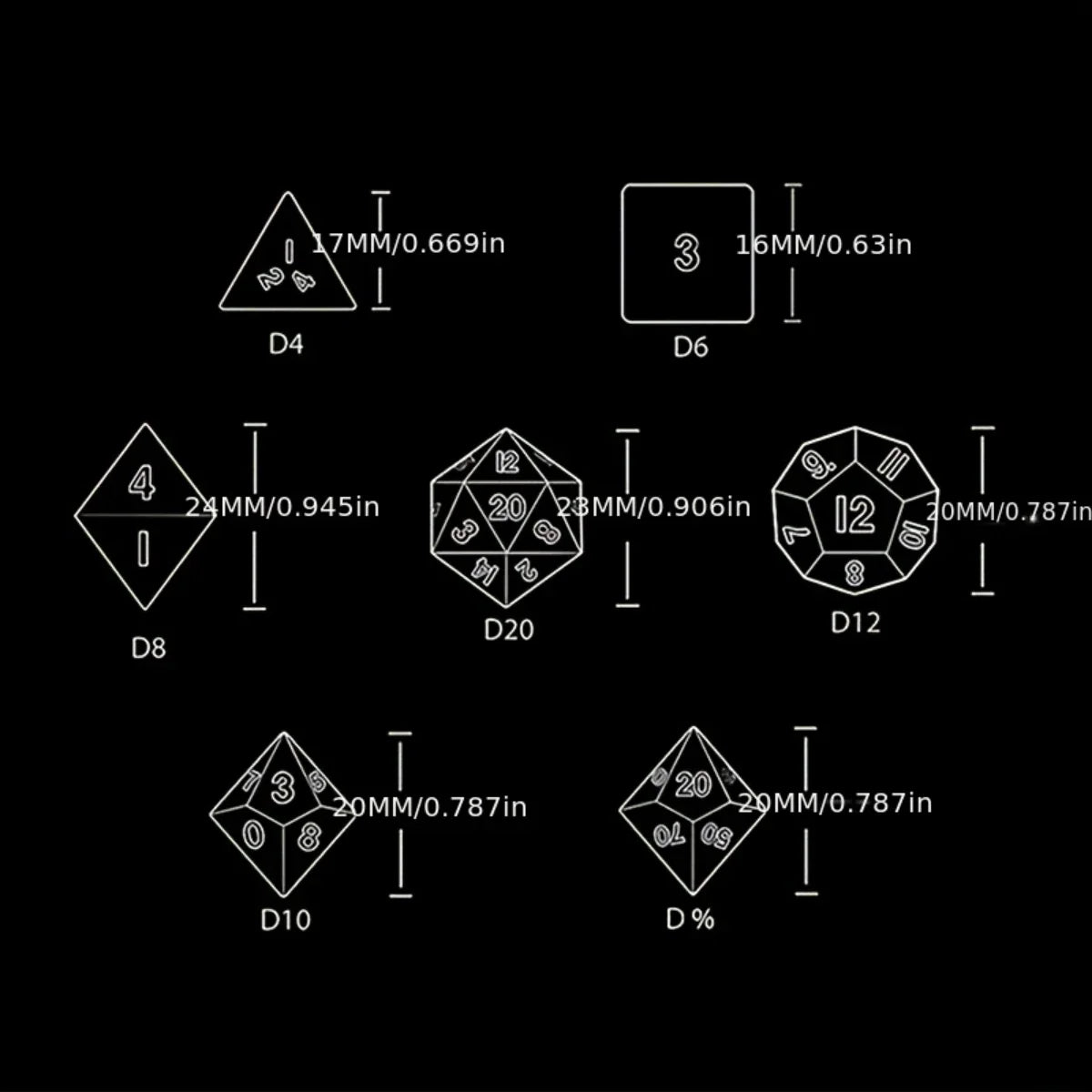 7Pcs RPG Dice Set - Mythology Inspired Polyhedral D&D COC Dice with Fantasy Potion Flask for Tabletop Games