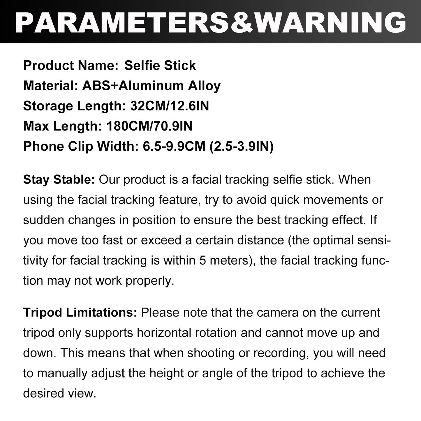 Extendable 70.8" Auto Face Tracking Tripod – 360° Rotating Phone Stand with Light & Motion Sensor for Vlog & Live Streaming