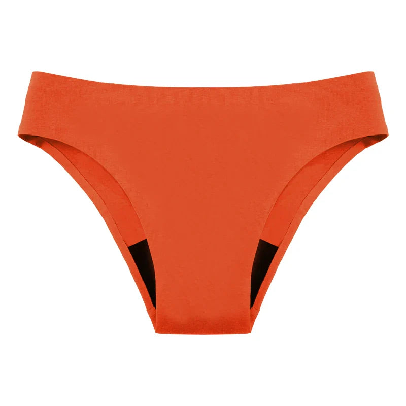 Teen Girls Seamless 4-Layer Leakproof Period Swim Bikini — Fast-Absorb Menstrual Beachwear