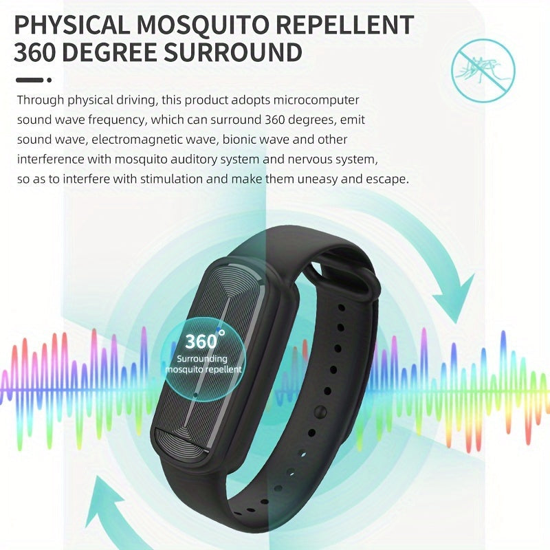 M90 Ultrasonic Mosquito Repellent Band – Electronic Outdoor Mosquito Prevention Watch