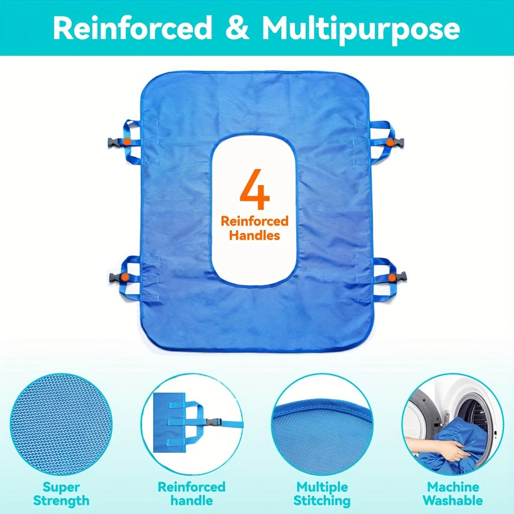Multipurpose Positioning Bed Pad – Reusable and Washable Transfer Sheet with Reinforced Handles for Bedridden Nursing and Elderly Care