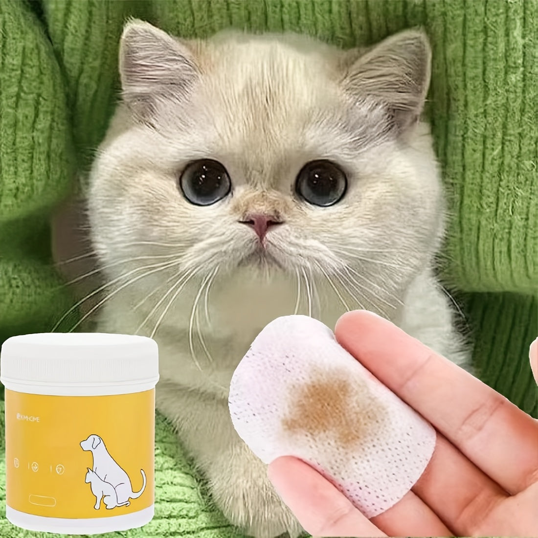 200pcs Pet Eye Wipes – Tear Mark Remover for Dog Eye Cleaning