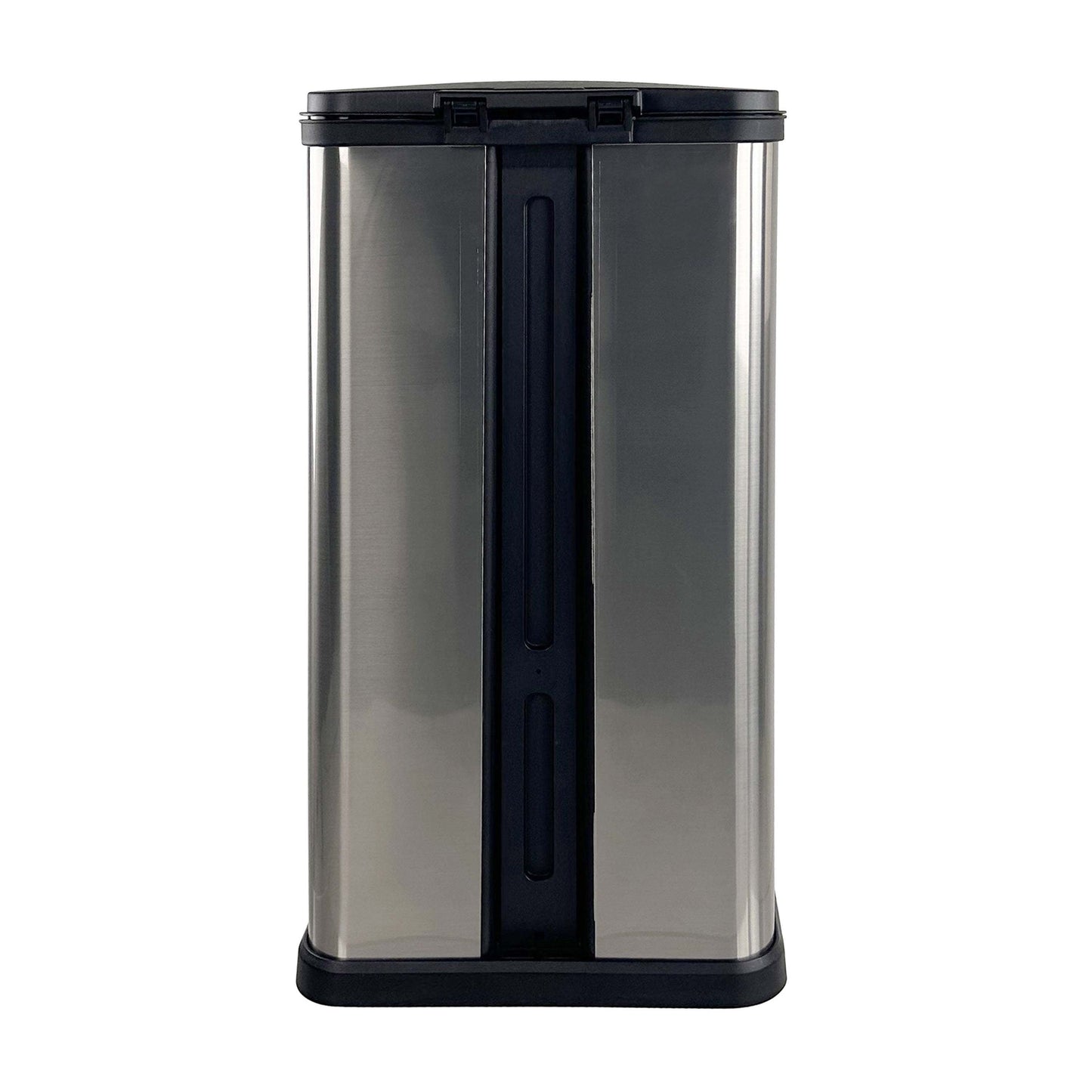 13.2 Gallon Plastic Rectangular Step Trash Can – Silver Kitchen Waste Bin