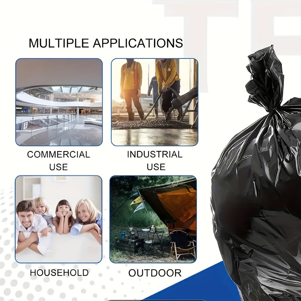 63 Gallon Heavy Duty Trash Bags - 20/40 Counts, Extra Large Lawn and Leaf Bags, Industrial Garbage Bags for Construction Sites and Workshops, Black