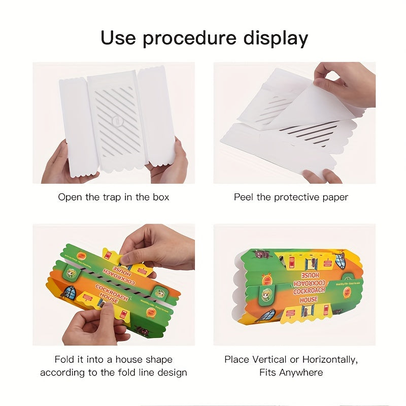 Cockroach Catcher Sticky Trap – Available in 5/10/15pcs – Effective for Roaches, Ants, Spiders, and Beetles – Ideal for Living Room, Kitchen, Bedroom, and Warehouse