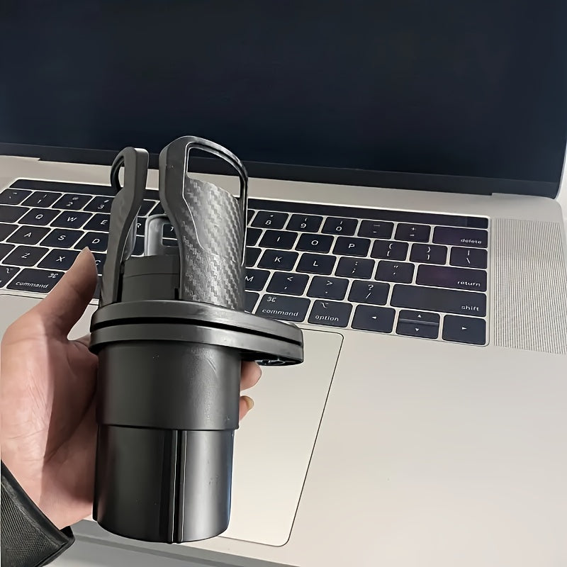 2 in 1 Rotating Car Cup Holder Expander – Durable ABS, Multi-Functional Vehicle Interior Accessory