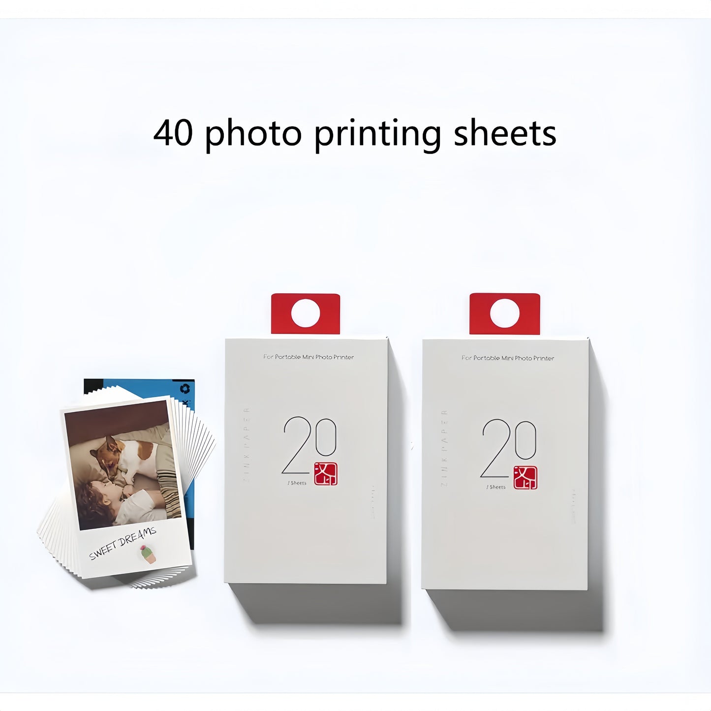 HPRT Wireless Portable Mini Color Printer - Free 5 Sheets of ZINK Paper, High Definition Color Reproduction, Direct Mobile Printing for iOS/Android Devices