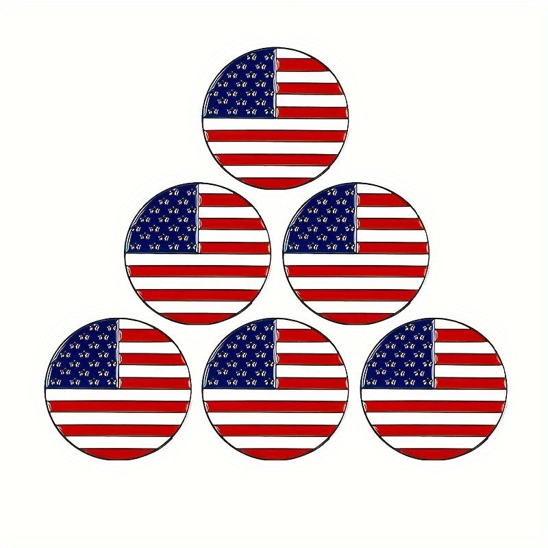 Flag Golf Ball Marker with Magnetic Hat Clip - Stainless Steel Golf Position Marker
