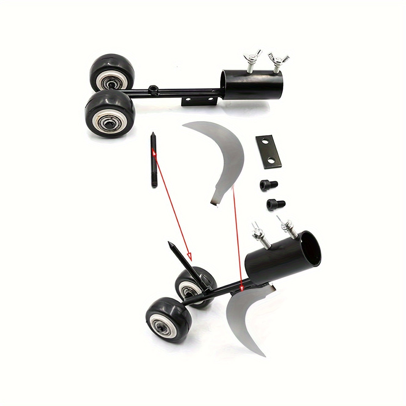Stand-Up Manual Weeding Tool – Weed Puller with Wheels, Roller Crack Weeder for Garden, Lawn, Sidewalk & Driveways