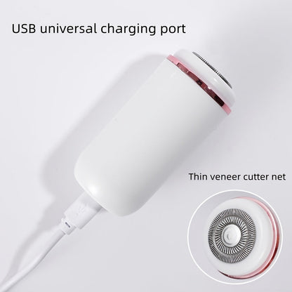 Compact USB-Charged Mini Electric Shaver - One-Touch, Durable Stainless Steel, Floating Head | Long Battery Life, Washable