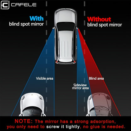 2Pcs Blind Spot Car Mirrors - 2 Inch HD Glass Convex, 360° Wide Angle with Sucker for Cars, SUVs and Trucks