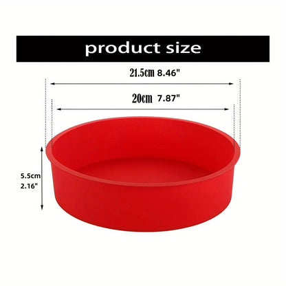 3pcs 8 Inch Round Cake Pans – Silicone Nonstick Baking Molds for Layer Cake, Cheesecake and Chocolate Cake