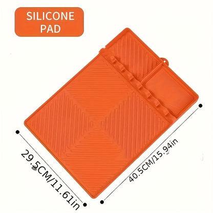 Black Stone BBQ Grill Silicone Side Rack Mat – Oil Draining & Baking Tray Protector, Grill Tool Mat, BBQ Accessories
