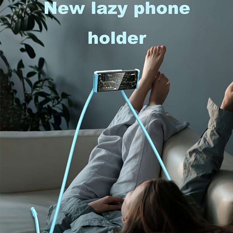 55cm Adjustable Bendable Overhead Smartphone and Tablet Stand – Universal Lazy Holder with Sturdy TPU Frame, Water-Resistant, Space-Saving for Bedside and Living Room