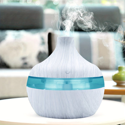 Wood Grain USB Touch-Activated Humidifier – Compact, Whisper-Quiet, Easy-to-Clean – Energy-Efficient Mist Maker for Home, Office, or Baby Room – Adds Comfort, Style, and Freshness