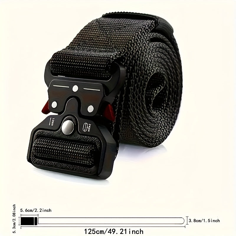 2PCS Tactical Multi-Function Men's Belt – Durable Plastic Buckle, Perfect for Hunting, Outdoor Adventures & Gifts