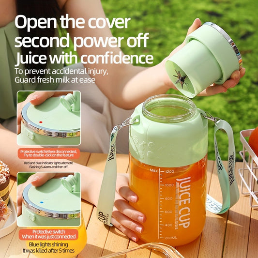 Wireless Portable Multifunctional Electric Juicer - Large Capacity Fruit Blender for Home | Rechargeable, Easy to Clean, BPA-Free | Includes Drinking Straw and Juice Cup