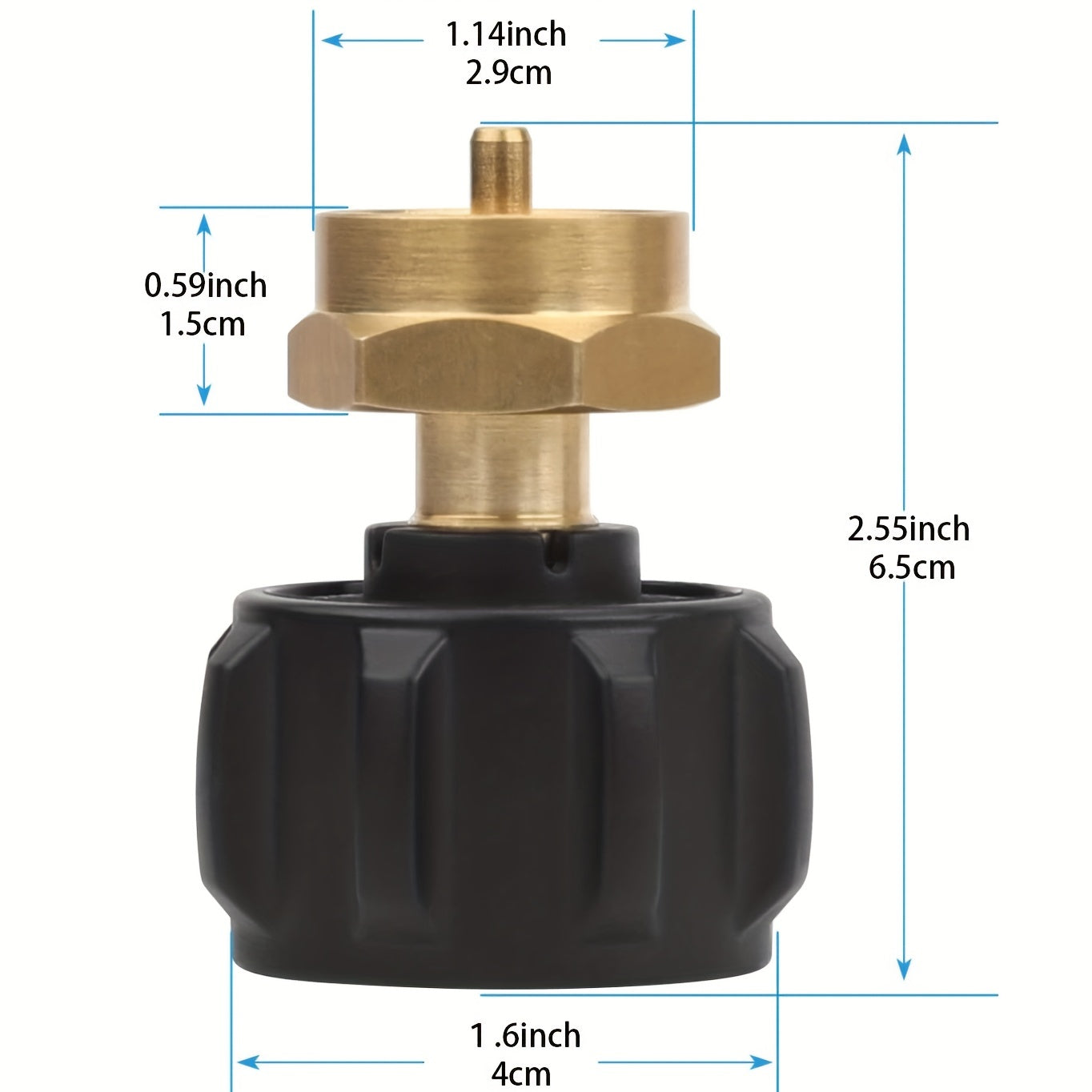 Propane Refill Adapter for 1Lb Tanks - Easy Fill from 20Lb LP Gas Cylinder, Fits QCC1/Type1, Safe and Convenient Coupler