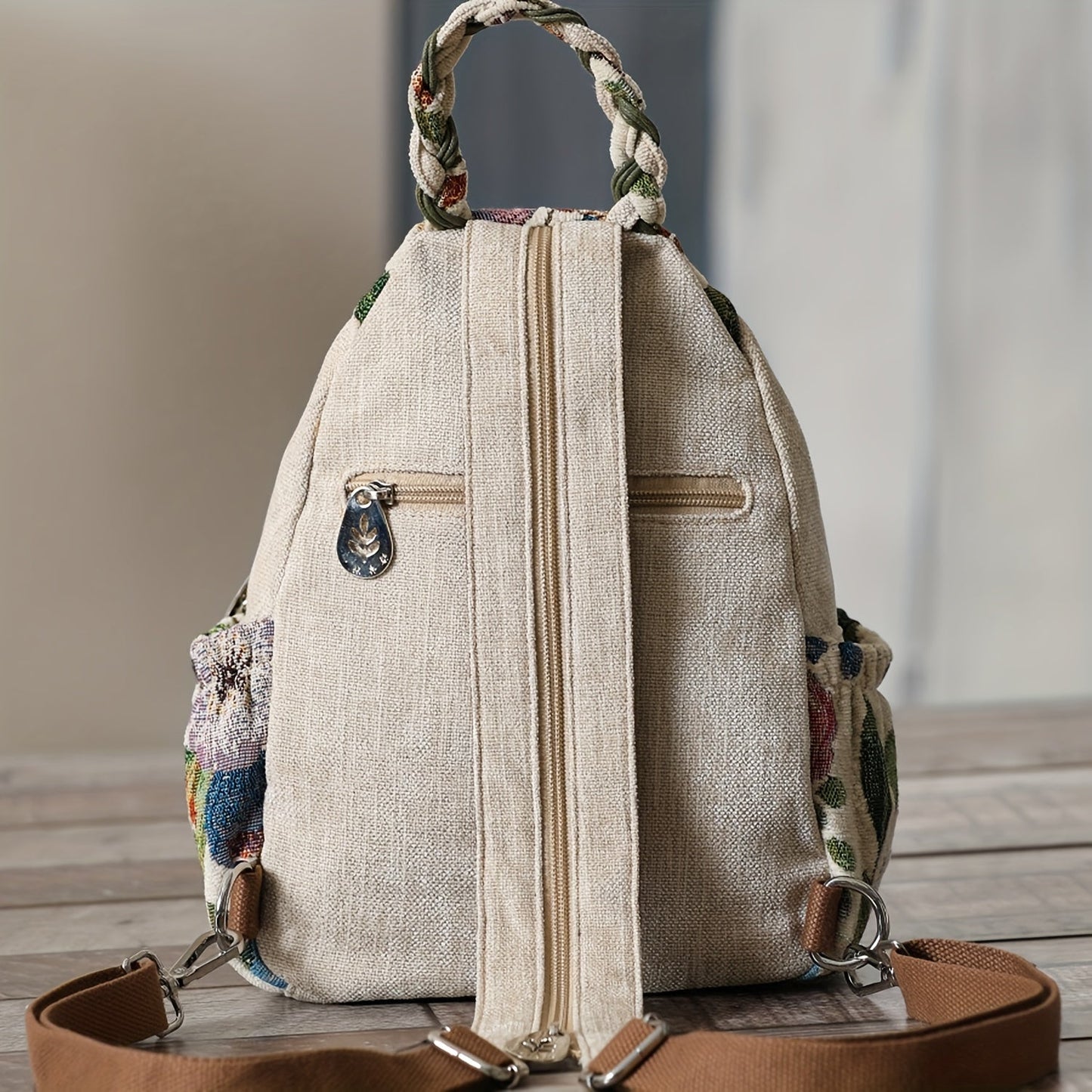 Women's Embroidered Backpack - Lightweight & Artistic Crossbody Daypack Bag