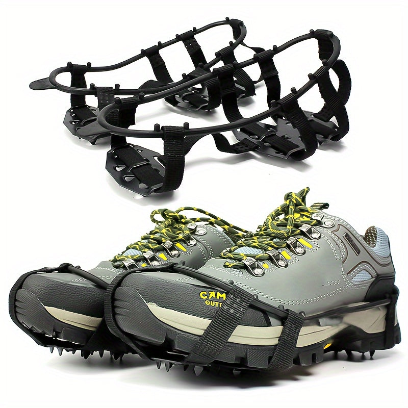 24 Tooth Anti-Slip Crampons - Shoe Covers for Ice and Snow, Ideal for Hiking, Climbing, Walking, Running and  Hunting