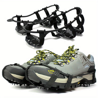 24 Tooth Anti-Slip Crampons - Shoe Covers for Ice and Snow, Ideal for Hiking, Climbing, Walking, Running and  Hunting