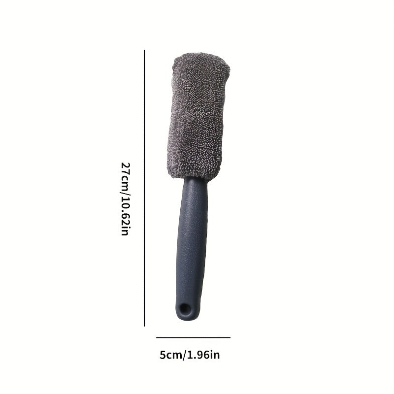 Extended Length Microfiber Car Rim Cleaning Brush - Precision Wheel Rim Detailing Tool for Effective Car Maintenance - Ideal for Car Wash and Enhancing Vehicle Beauty