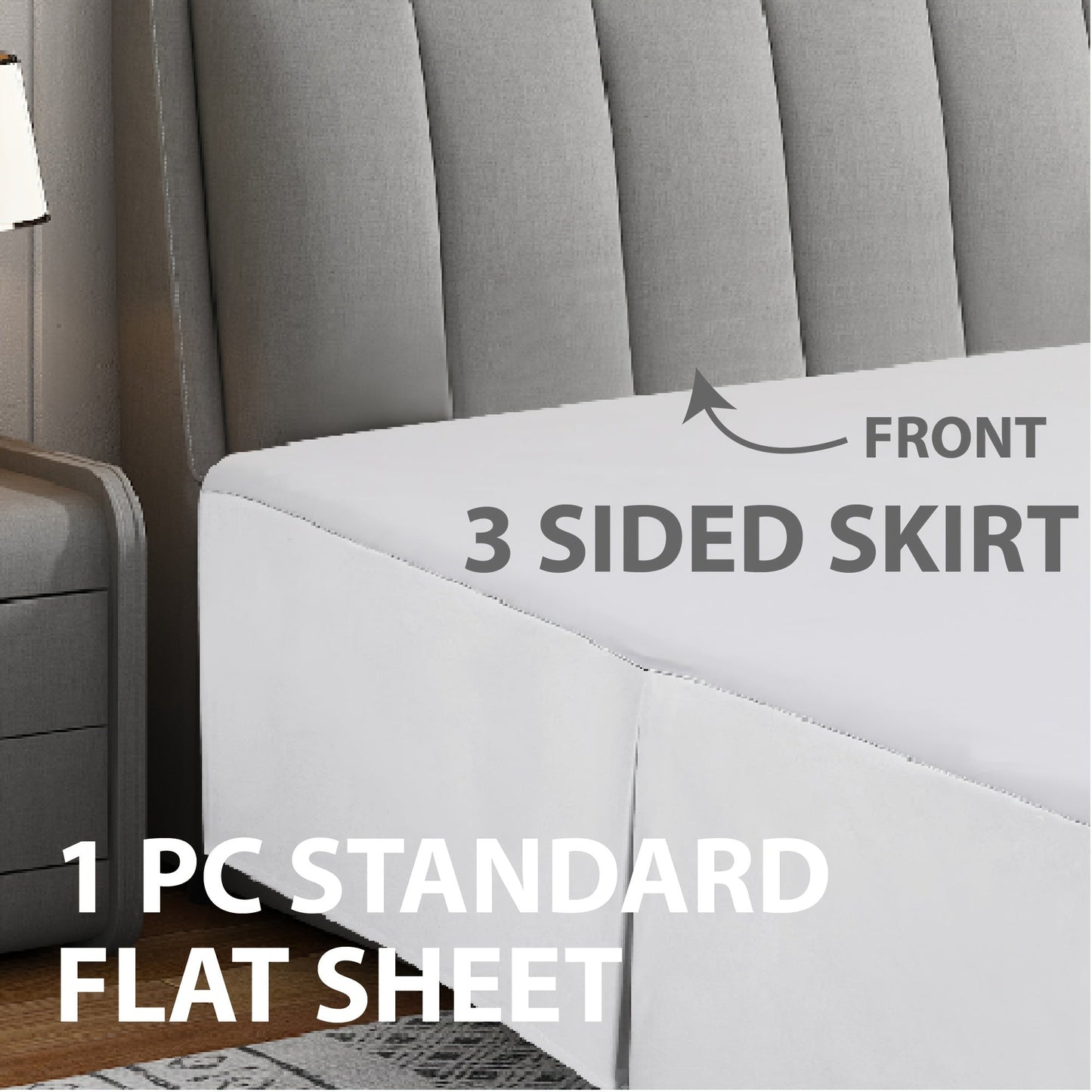 Luxurious Bed Skirt – Soft, Hypoallergenic, Breathable, Machine Washable – Wrinkle, Fade, Shrink Resistant – Tailored Pleats, 14in/36cm Drop – All-Season Bedding for Comfortable Sleep