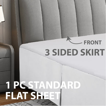 Luxurious Bed Skirt – Soft, Hypoallergenic, Breathable, Machine Washable – Wrinkle, Fade, Shrink Resistant – Tailored Pleats, 14in/36cm Drop – All-Season Bedding for Comfortable Sleep