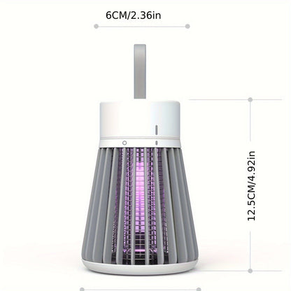 Electric Bug Zapper Lamp – Radiation-Free, Mute, USB Powered Indoor Mosquito Killer for Flies, Gnats, Moths, Fruit Flies – Includes Small Brush for Easy Cleaning