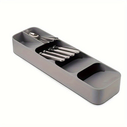 Utensil Tray – Multifunctional Knife and Fork Compartment Storage Box, Divided Cutlery Organizer for Kitchen Drawer, Counter, and Cabinet
