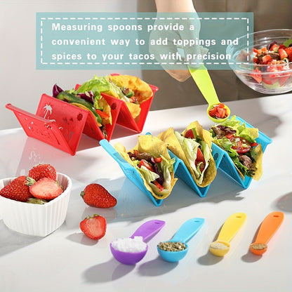 Reusable Taco Holders – 1/3/6pcs Colorful Washable Taco Stands, Safety Taco Rack, Also for Pancakes – Kitchen Gadgets and Kitchen Stuff