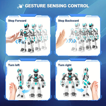Remote Voice Control Large Robot - 2.4GHz WiFi, Programmable with Gesture Sensing, Science Story Toy, Ideal for Kids' Christmas & Halloween Gifts