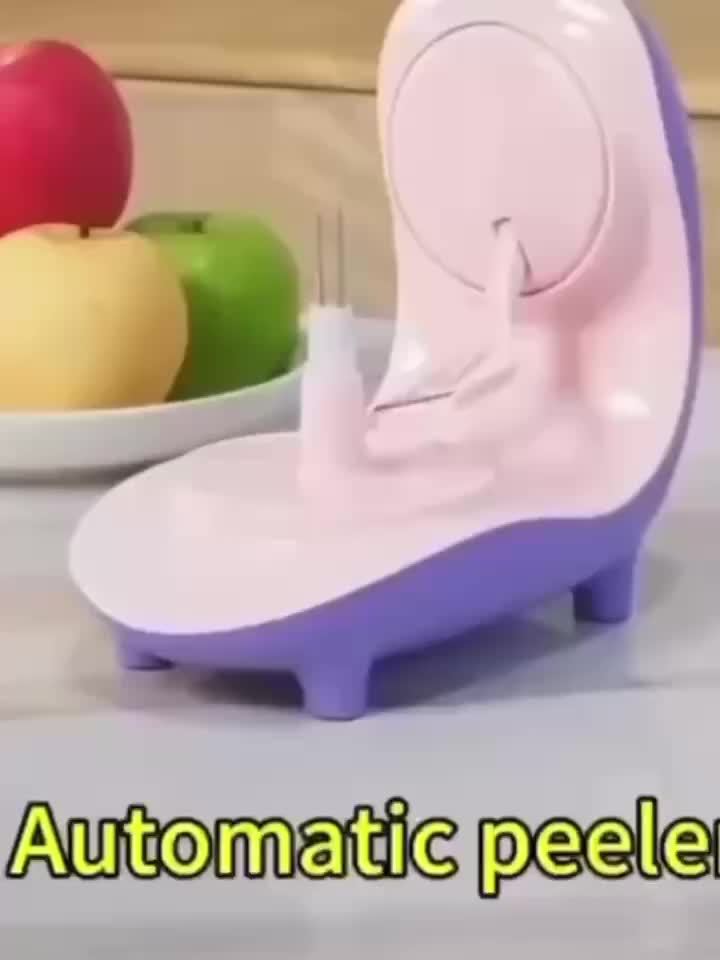 Electric Potato Peeler - Automatic Rotating Cutter for Fruits and Vegetables, Rechargeable Steel Peeler