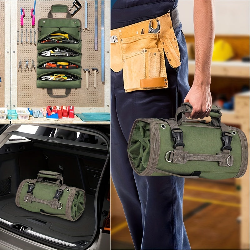 Tool Kit Set – Heavy-Duty Organizer with Portable Storage Box, 2 Detachable Zipper Bags – Mini Bag for Electricians & Mechanics