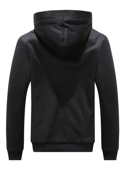Winter Warm Fleece Zipper Hooded Jacket – Color Block Casual Hoodie – Women's Clothing