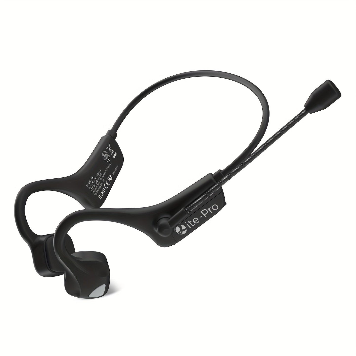 2024 Portable Bone Conduction Headphones with Mic - Adjustable Angle, High-Quality Sound for Sports, Meetings and Training
