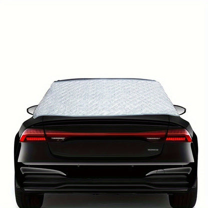 Rear Windshield Snow Cover – Ice & Snow Protection with 4 Magnetic Suction Points & 2 Fixed Hooks, Fits Most Sedans & SUVs