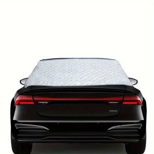 Rear Windshield Snow Cover – Ice & Snow Protection with 4 Magnetic Suction Points & 2 Fixed Hooks, Fits Most Sedans & SUVs
