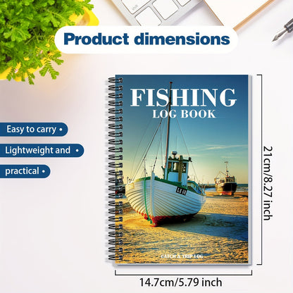 Fishing Record Book - 50 Page Spiral Log Book for Men and Women, Perfect Fishing Gift
