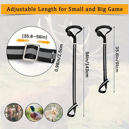 Heavy-Duty Deer Drag Rope - Non-Slip Adjustable PA Nylon Strap for Easy Animal Handling, Durable Binding Rope for Hunters