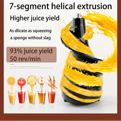 Multi-Texture Slow Juicer - Cold Press Masticating Technology for High-Yield Efficiency - Perfect for Healthy Homemade Juices