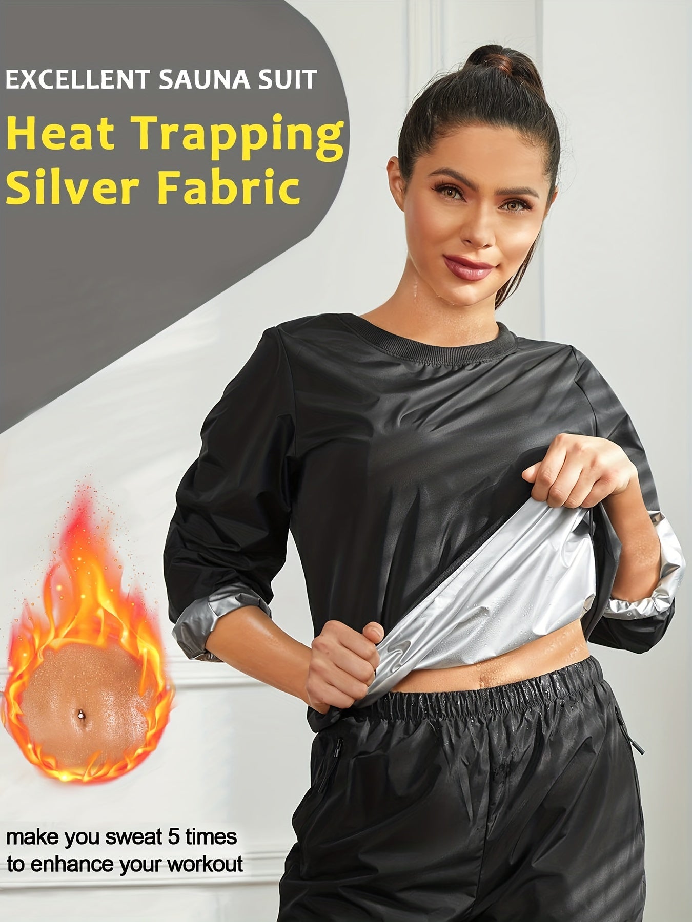 GOTOLY Sauna Jacket for Women – Durable Weight Loss Upper Body Trainer and Trimmer Workout Sweat Jacket