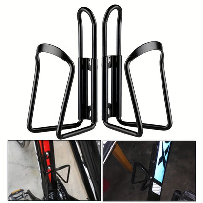 2pcs Mountain Road Bike Water Bottle Holder - Durable Aluminum Alloy, Adjustable Cup Holder, Easy Installation, Outdoor Cycling Rack, Lightweight and Compact, Black and Silver Options